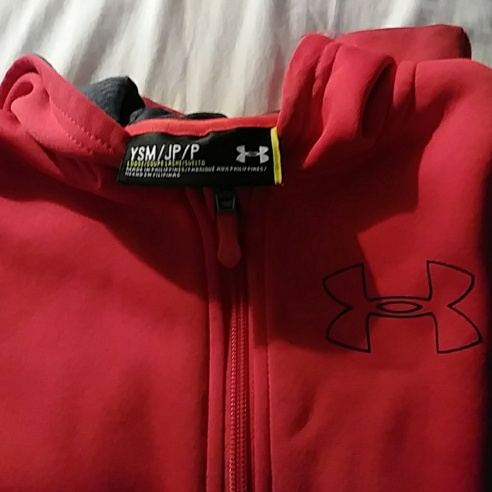 Youth small Under Armour zip up jacket with hood